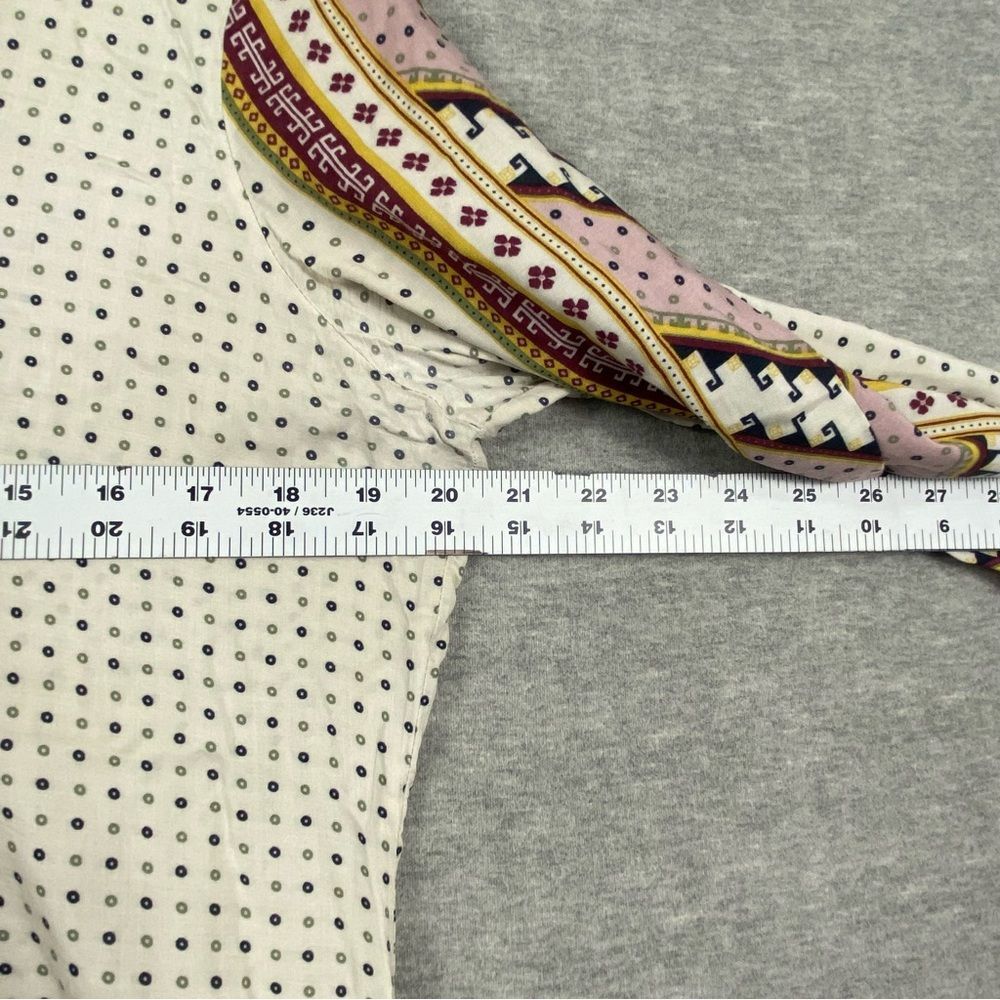 Gimmicks by BKE Womens Multicolored Aztec Dotted Print Long Sleeve Boho Blouse M - Picture 8 of 10